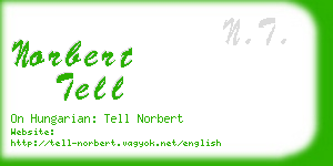 norbert tell business card